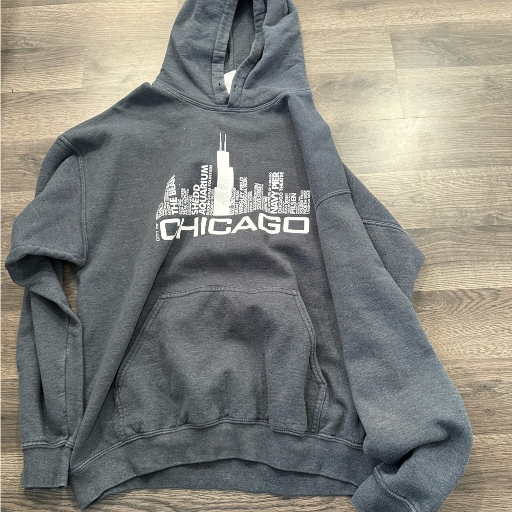 Gildan Dark Gray Chicago Hoodie